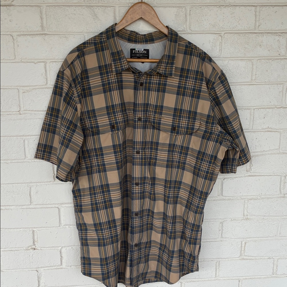 Filson Twin Lakes Short Sleeve Plaid Sport Shirt XXXL